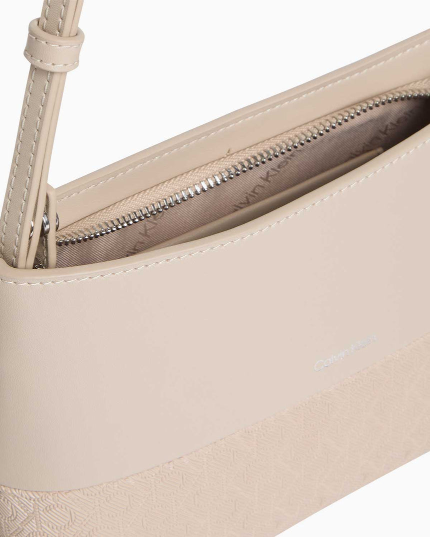 Calvin Klein Mix Media Convertible Bag Mono Omuz Çantası Crockery