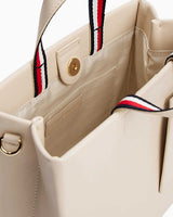 Tommy Hilfiger Resmi Orta Boy Kadın Alışveriş Çantası Classic Beige