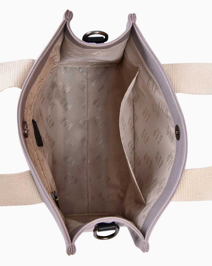 Gap Şerit Detaylı Kanvas El Çantası Gri