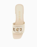 Guess Tarisha Logolu Terlik Cream/Gold