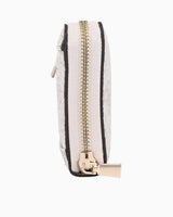 Guess Laurel Large Zip Around Monogram Baskılı Cüzdan Dove Logo