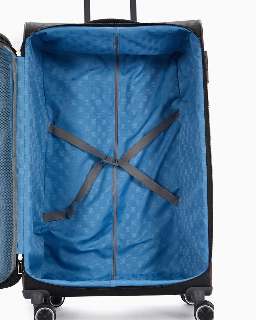 Pierre Cardin Büyük Boy Kumaş Valiz Siyah