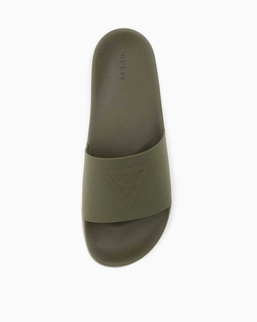 Guess Logo Plaj Terlik Green