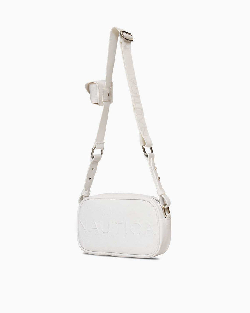 Nautica Mini Cüzdan Detaylı Çapraz Askılı Çanta Beyaz