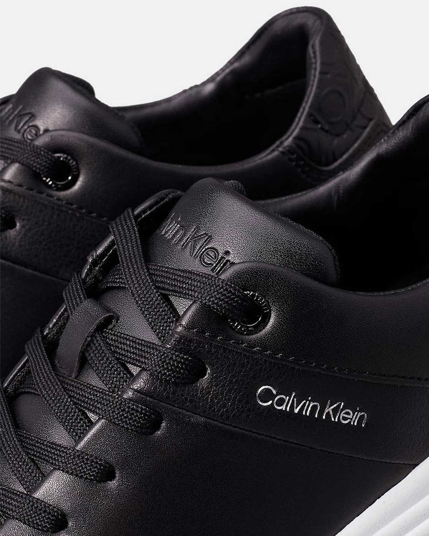 Calvin Klein Cupsole Lace Up Mono Sneakers CK Black