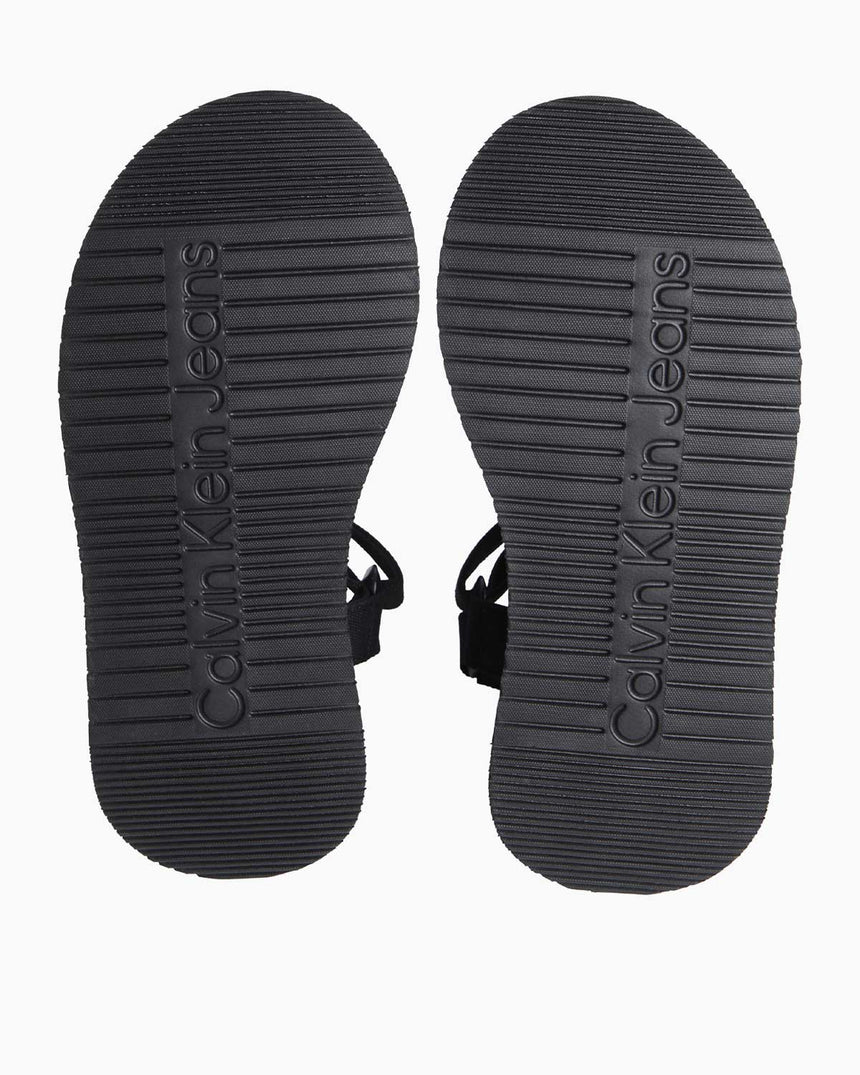Calvin Klein Velcro Webbin Flat Terlik Triple Black