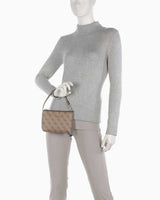 Guess Latona Mini Cüzdanlı Çıkarılabilir Uzatma Askılı El Çantası Latte Logo