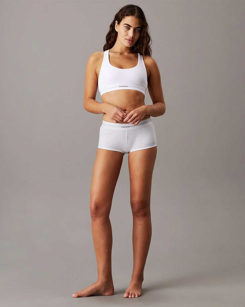 Calvin Klein Lightly Lined Logolu Bralet White