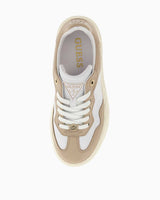 Guess Swole Monogram Logo Detaylı Sneaker White Beige