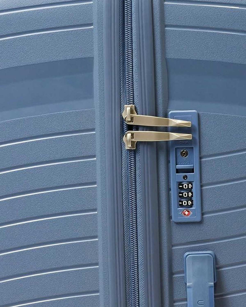 Benetton Trolley Sert Kabuklu Büyük Boy Valiz Lacivert