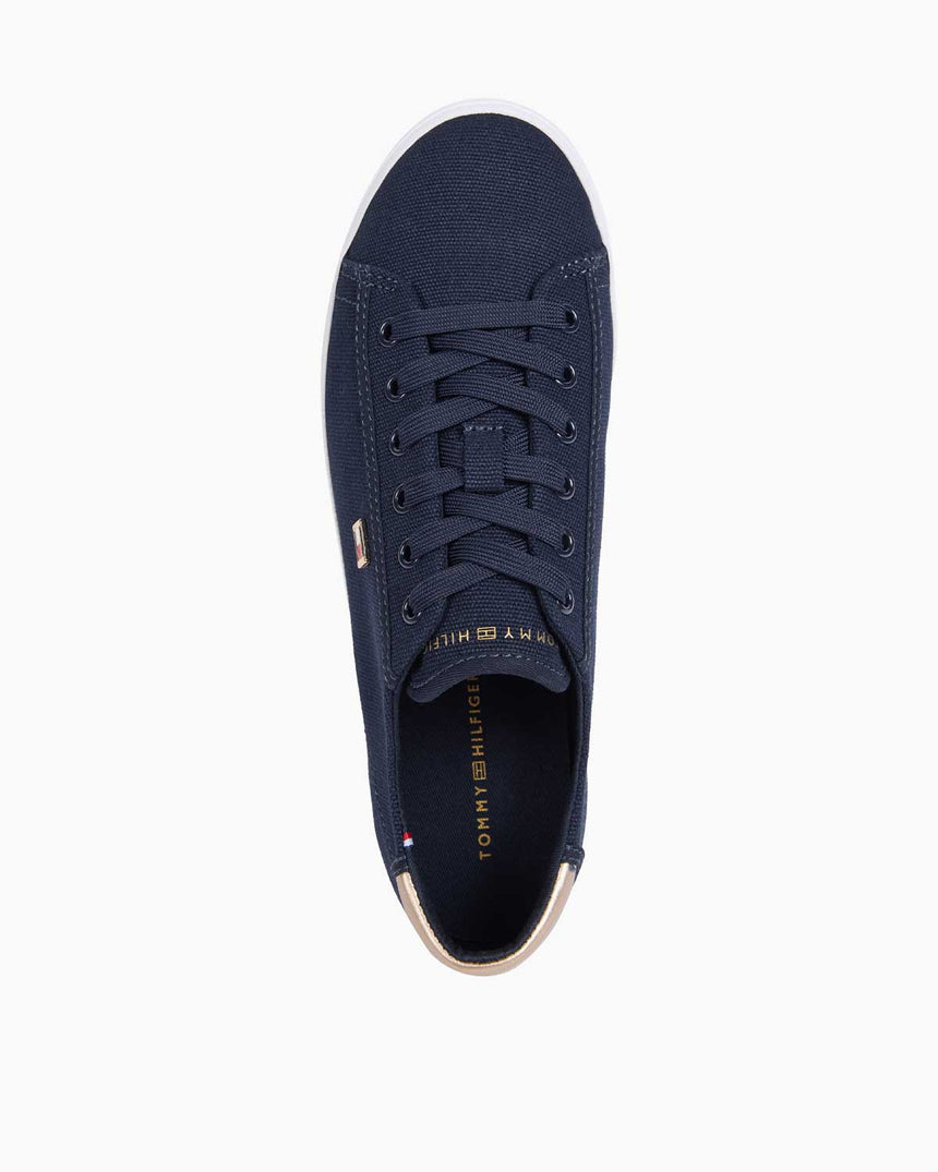 Tommy Hilfiger Canvas Lace Up Sneaker Space Blue