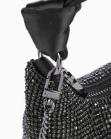 Guess Lua Mini Hobo Taşlı El Çantası Black