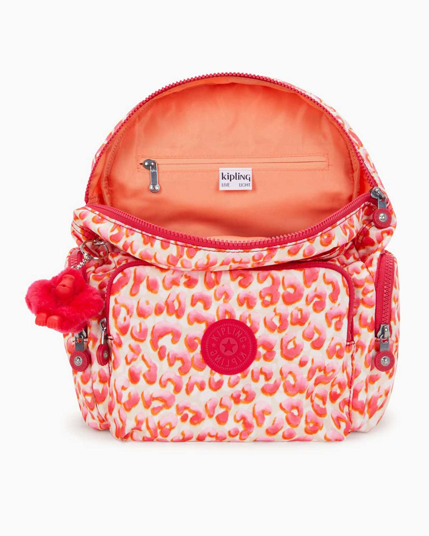 Kipling City Pack Zip Basic Sırt Çantası Latin Cheetah