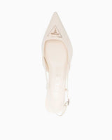 Guess Jeson2 Logo Detaylı Mini Topuklu Stiletto Cream