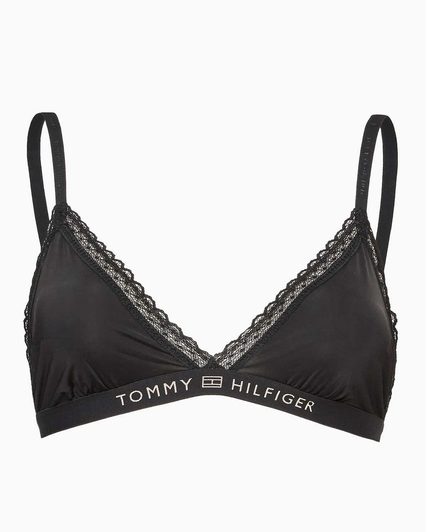 Tommy Hilfiger Unlined Triangle Bralet Black