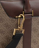 Guess Monogram Baskılı Evrak Çantası Beige / Brown