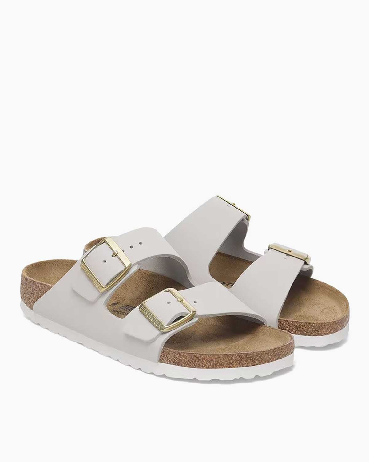 Birkenstock Arizona NU Çift Bantlı Kadın Terlik Antique White - ECANTA