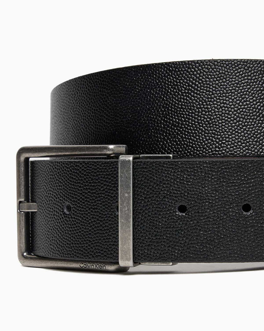 Calvin Klein Warmth Çift Taraflı 40mm Erkek Kemer Black / CK Cognac/  Antique Silver