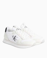 Calvin Klein Jeans Runner Sock Lace Up Sneakers Bright White/Black