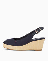 Tommy Hilfiger Iconic Elba Sling Back Wedge Kadın Sandalet Space Blue