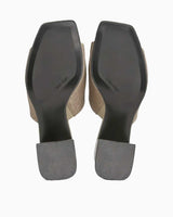 Calvin Klein Heel Mule 45mm Mono Jacq Kadın Sandalet Dusky Taupe