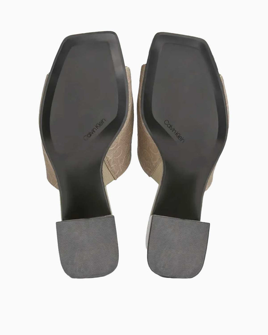 Calvin Klein Heel Mule 45mm Mono Jacq Kadın Sandalet Dusky Taupe