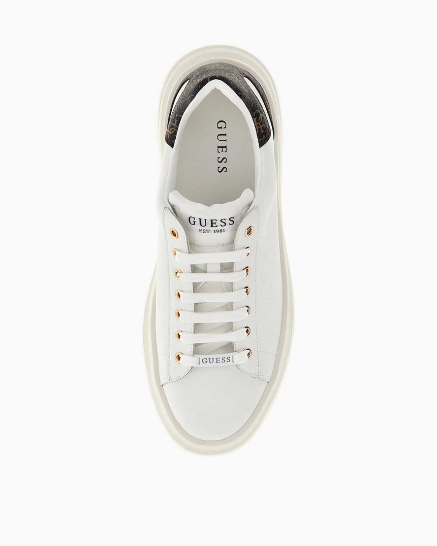 Guess Elba Logolu Sneaker White Brown Ocra
