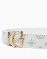 Guess Reversible Belts Kemer White Logo