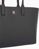 Tommy Hilfiger Soft Logo Tote Omuz Çantası Black