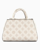 Guess Nelka Mini Satchel El Çantası Cream Logo
