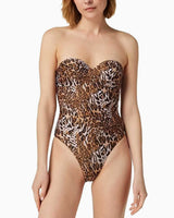 Guess One Pıece Kadın Mayo Iconıc Leopard Combo