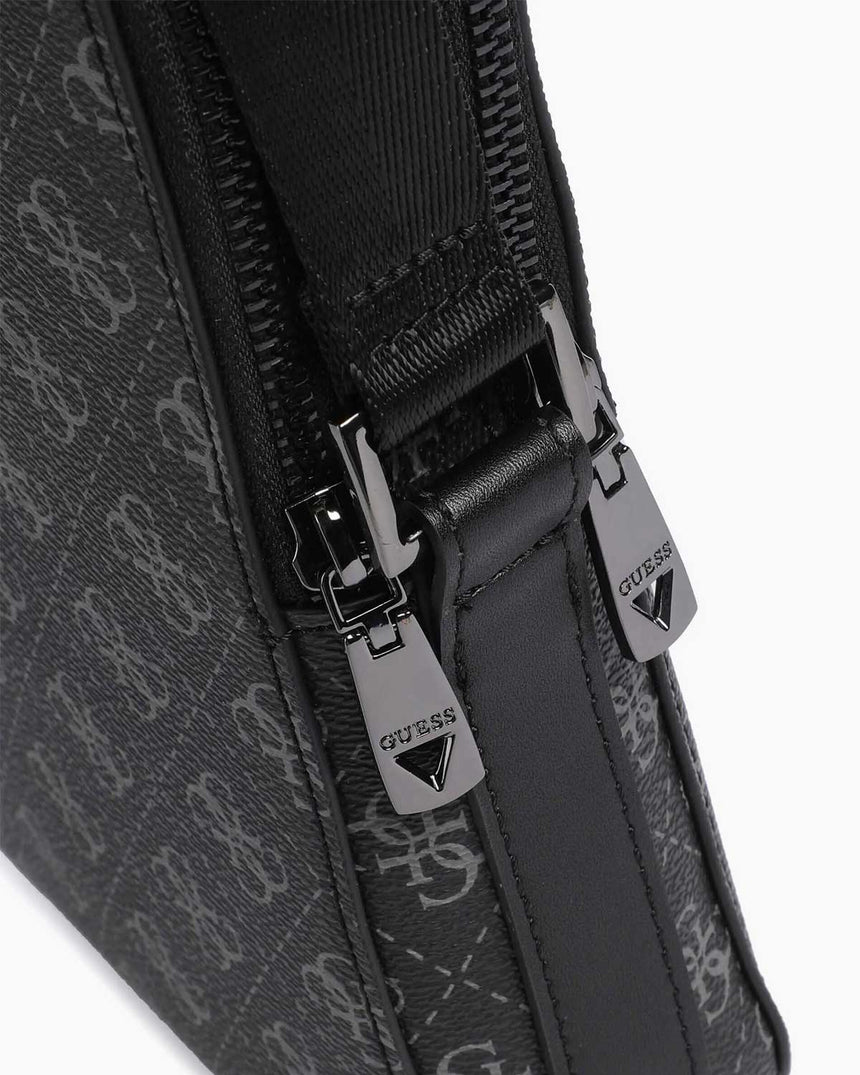 Guess Torino Fermuar Detaylı Çapraz Askılı Çanta Black