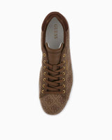 Guess Nola Monogram Baskılı Sneaker Beige / Brown