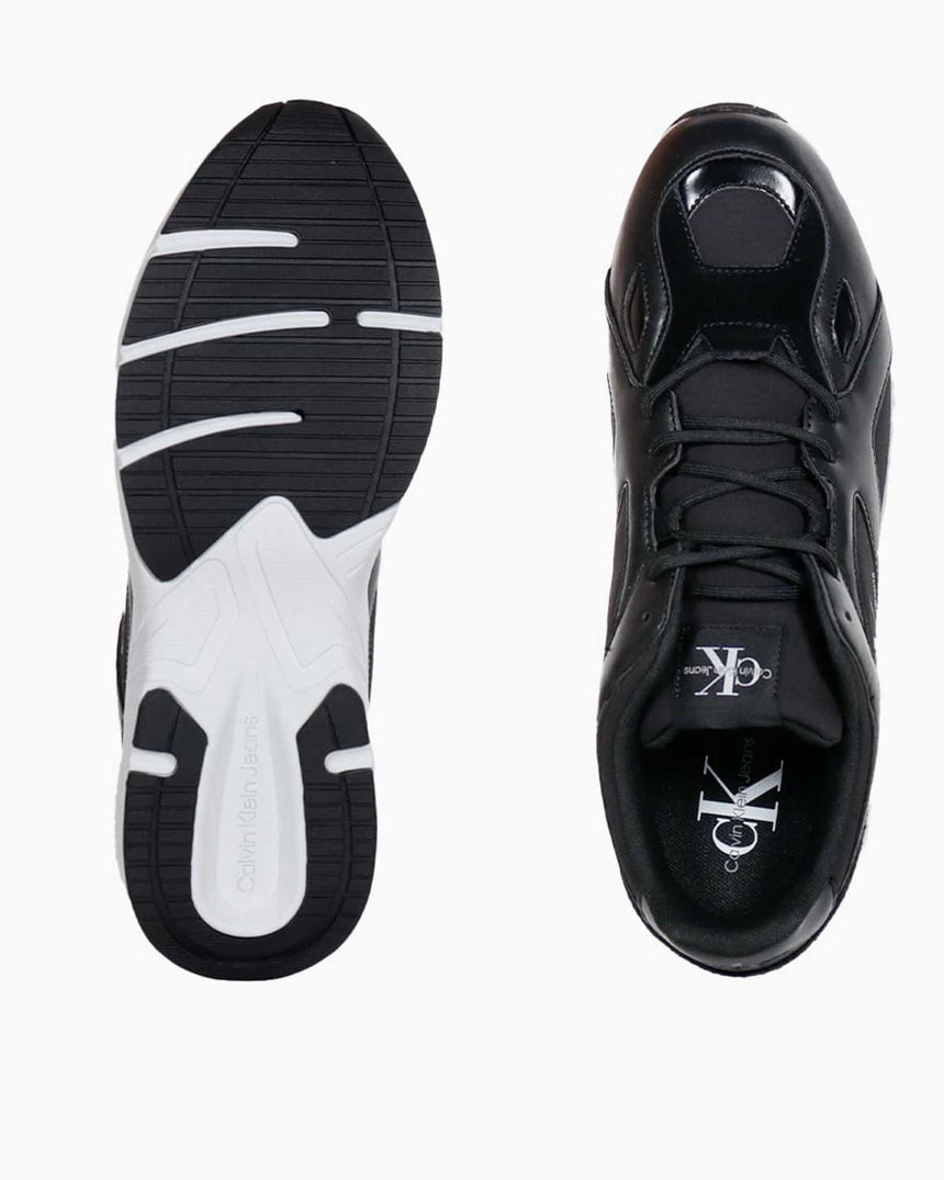 Calvin Klein Retro Tennis Low Laceup Mtl Erkek Sneaker Black/S Black/Eggshell