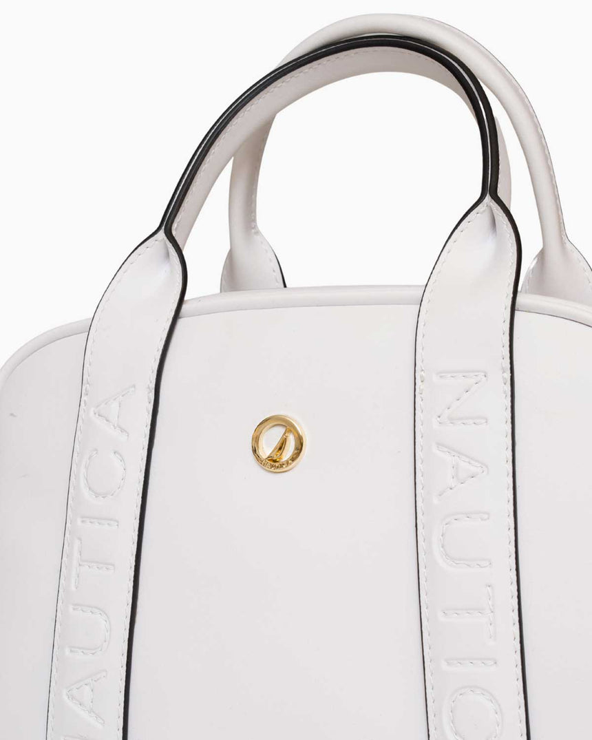 Nautica Ladies Logolu El Çantası Beyaz