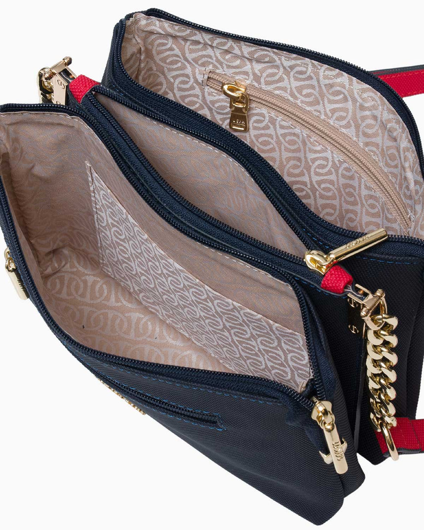 Us Polo Assn Zincir Detaylı Çapraz Askılı Çanta Lacivert - Kırmızı