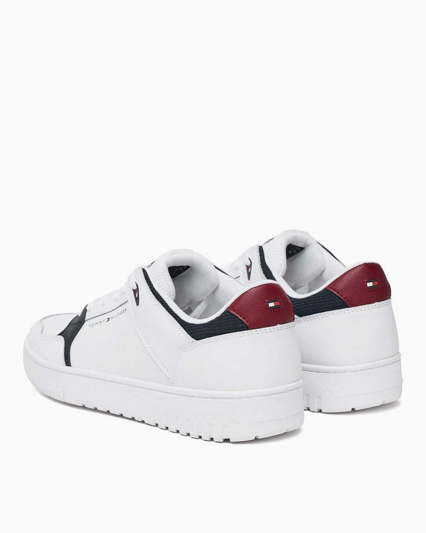 Tommy Hilfiger Deri Erkek Hafif Basketbol Sneaker White
