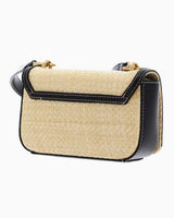 Guess Status Mini Çapraz Askılı Hasır Çanta Natural - Black