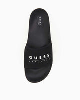 Guess Logo Yazılı Terlik Black