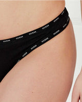 Guess 3Pack Basic Logolu Külot Jet Black A996