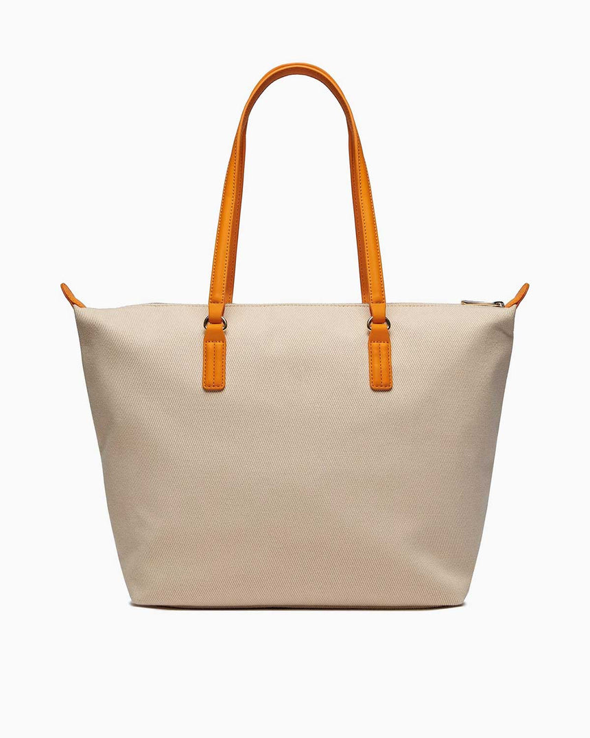 Tommy Hilfiger Poppy Canvas Tote Omuz Çantası Beige