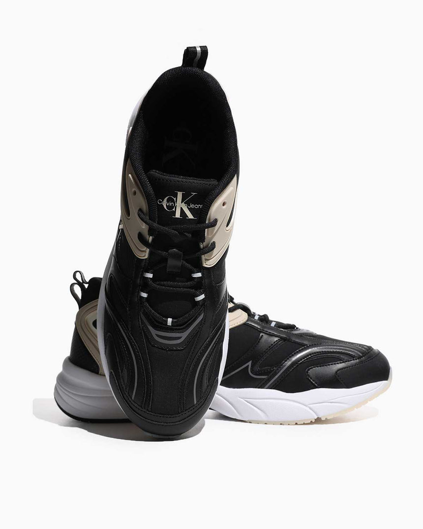 Calvin Klein Tennis Lace Up Logolu Sneakers Black/Eggshell/White