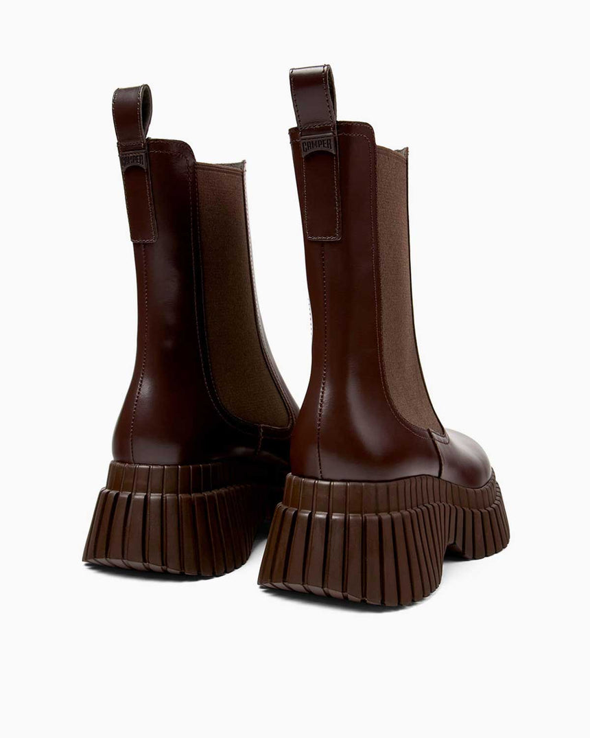 Camper Bcn Rugan Yarım Bot Koyu Kahverengi