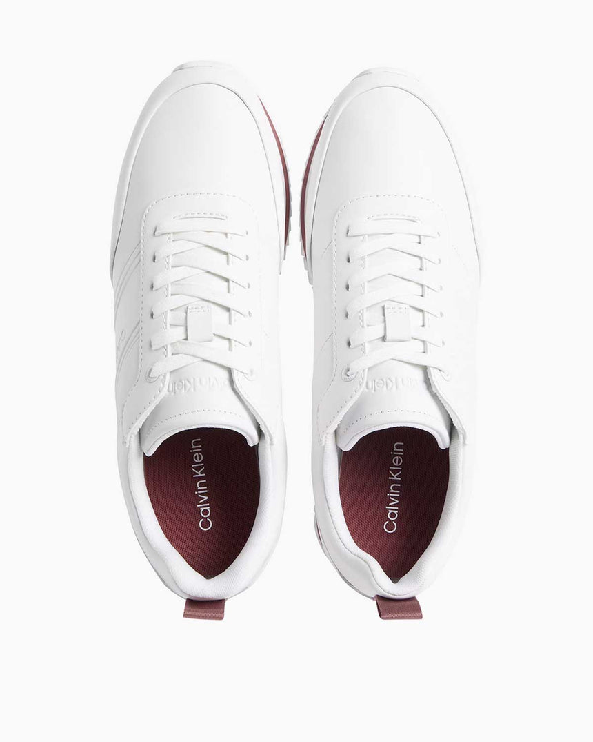 Calvin Klein Low Top Lace Up LTH HF Erkek Sneaker White/Apple Butter