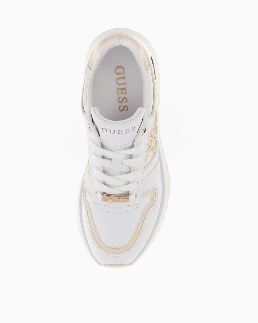 Guess Koyaa Logo Detaylı Sneaker White/Cream