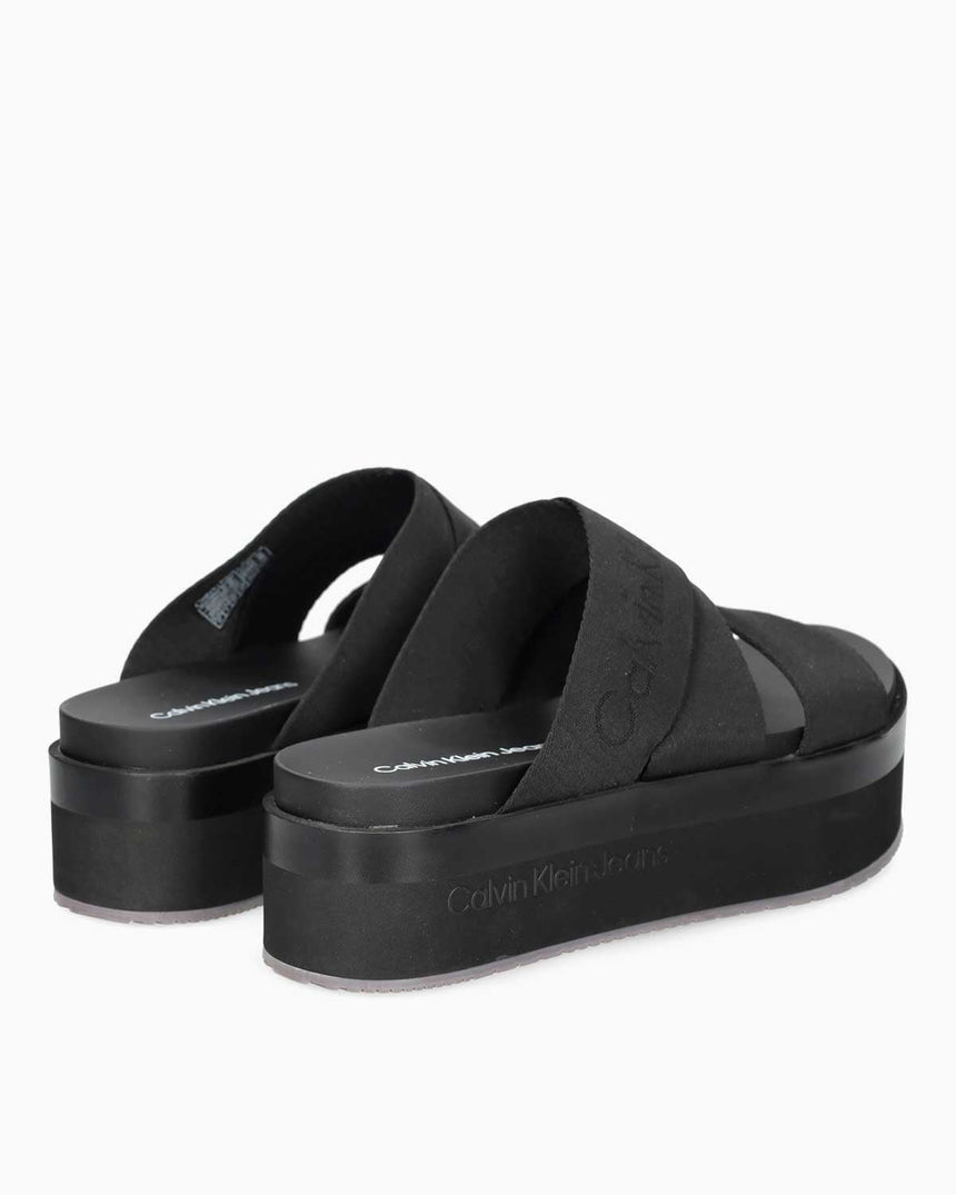 Calvin Klein Flatform Sandal Webbing In Mr Kadın Sandalet Triple Black