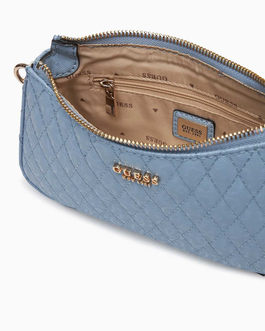 Guess Betula Zincir Detaylı Parlak Mini Çapraz Askılı Çanta Stormy Blue