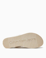 Calvin Klein Flatform Sandal Webbing In Mr Kadın Sandalet Off White