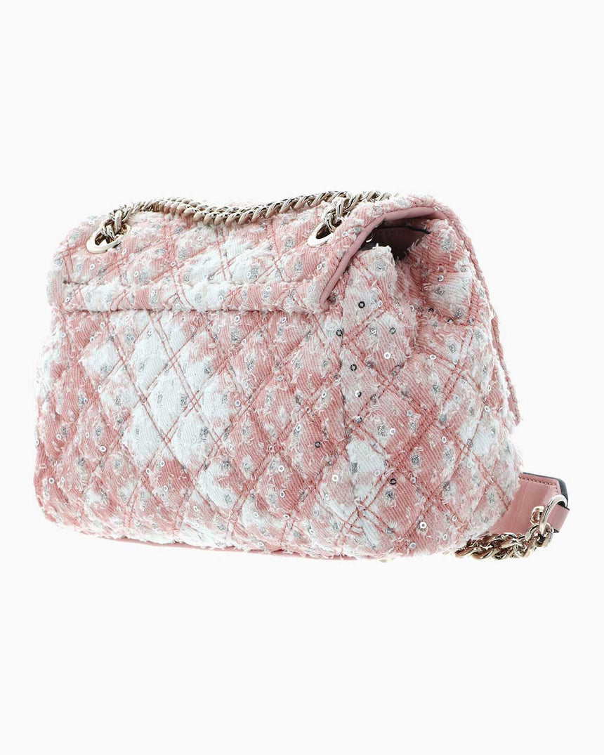 Guess Rianne Quilt Çapraz Askılı Çanta Pink