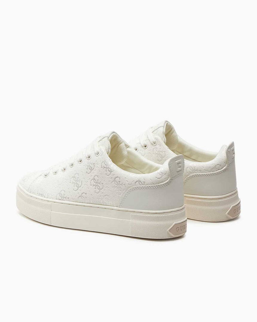 Guess Monogram Desenli Sneakers White